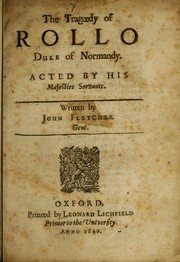 Front cover of The tragoedy of Rollo, Duke of Normandy by John Fletcher