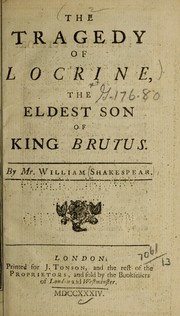 Cover of Locrine by William Shakespeare (Spurious or Doubtful Works)