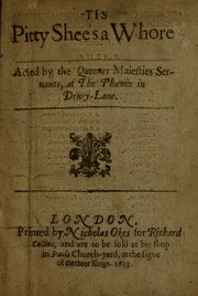 Cover of 'Tis pitty shee's a whore by John Ford
