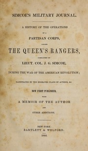 Cover of Simcoe's military journal by John Graves Simcoe