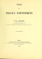 Cover of Notice sur les travaux scientifiques de M. Henri Becquerel by Henri Becquerel