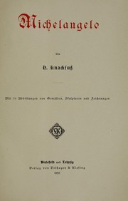 Cover of Michelangelo by H. Knackfuss