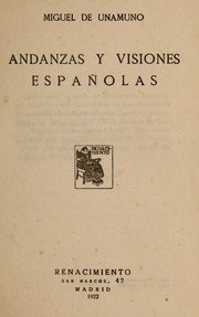 Front cover of Andanzas y visiones españolas by Miguel de Unamuno