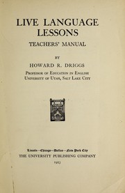 Cover of Live language lessons .. by Driggs, Howard R.