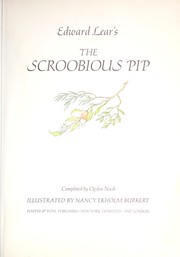 Cover of The Scroobious Pip by Edward Lear