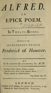 Cover of Alfred by Sir Richard Blackmore