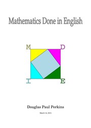 Front cover of Mathematics Done in English by Douglas Perkins