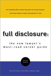 Front cover of Full disclosure by Christen Civiletto Carey
