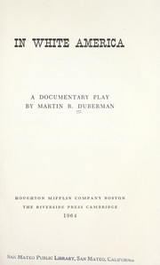 Cover of In white America by Martin B. Duberman