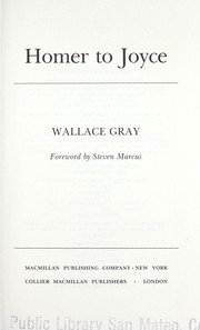 Cover of Homer to Joyce by Wallace Gray