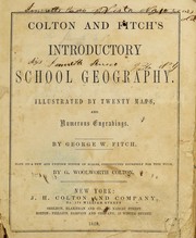 Front cover of Colton and Fitch's introductory school geography by George W. Fitch