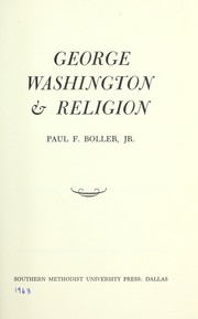Cover of George Washington & religion by Paul F. Boller