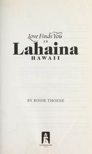Front cover of Love finds you in Lahaina, Hawaii by Bodie Thoene