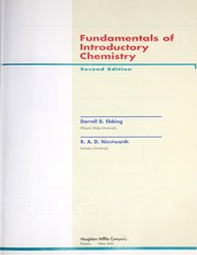 Front cover of Fundamentals of Introductory Chemistry by Darrell D. Ebbing