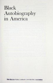 Front cover of Black autobiography in America by Stephen Butterfield