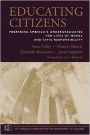 Cover of Educating Citizens by Anne Colby