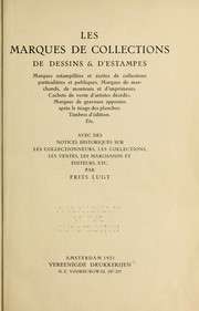 Cover of Les marques de collections de dessins & d'estampes by Frits Lugt