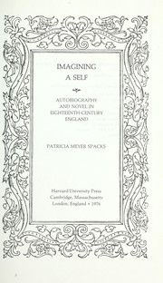Cover of Imagining a self by Patricia Ann Meyer Spacks