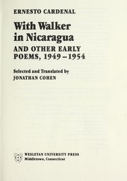 Front cover of With Walker in Nicaragua and other early poems, 1949-1954 by Ernesto Cardenal