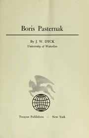 Cover of Boris Pasternak by Dyck, J. W.