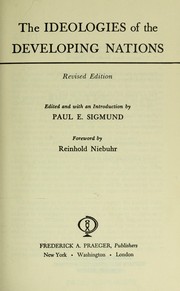 Cover of The ideologies of the developing nations by Paul E. Sigmund