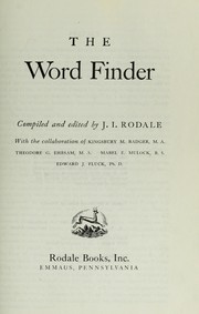 Front cover of The word finder by J. I. (Jerome Irving) Rodale