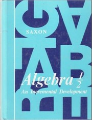 Cover of Algebra 1/2 by John H. Saxon