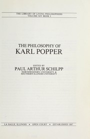Front cover of The philosophy of Karl Popper by Karl Popper