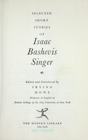 Front cover of Selected short stories of Isaac Bashevis Singer by Isaac Bashevis Singer
