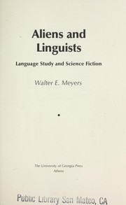 Front cover of Aliens and linguists by Walter Earl Meyers