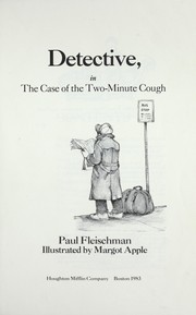 Front cover of Phoebe Danger, detective, in The case of the two-minute cough by Paul Fleischman
