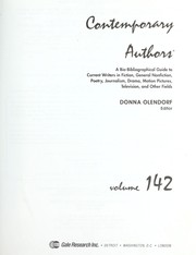 Front cover of Contemporary Authors by James G. Lesniak