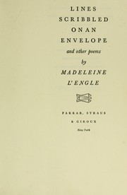 Cover of Lines scribbled on an envelope by Madeleine L'Engle