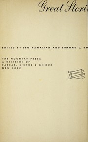 Front cover of Great stories by Nobel prize winners by Leo Hamalian