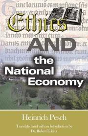 Cover of Ethics and the national economy by Heinrich Pesch