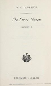 Cover of Short novels by D. H. Lawrence