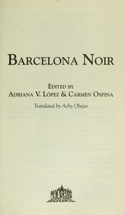 Front cover of Barcelona noir by Adriana V. Lopez