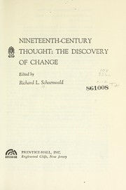 Cover of Nineteenth Century Thought by Richard L. Schoenwald