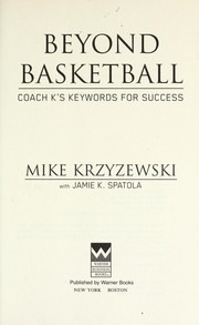 Cover of Beyond basketball by Mike Krzyzewski