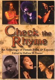Front cover of Check the rhyme by DuEwa M. Frazier
