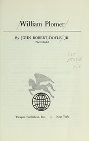 Cover of William Plomer by John Robert Doyle Jr.