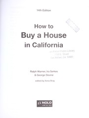 Cover of How to buy a house in California by Ralph Warner
