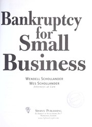 Cover of Bankruptcy for small business by Wendell Schollander
