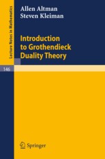 Front cover of Introduction to Grothendieck Duality Theory by Allen Altman