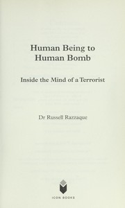 Front cover of Human being to human bomb by Russell Razzaque