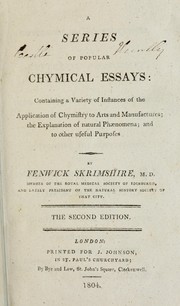 Cover of A series of popular chymical essays by F. Skrimshire