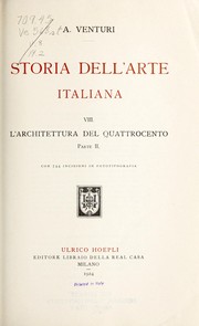 Front cover of Storia dell'arte italiana by Venturi, Adolfo