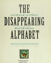 Front cover of The disappearing alphabet by Richard Wilbur