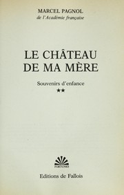 Cover of Souvenirs d'enfance by Marcel Pagnol
