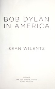 Front cover of Bob Dylan in America by Sean Wilentz